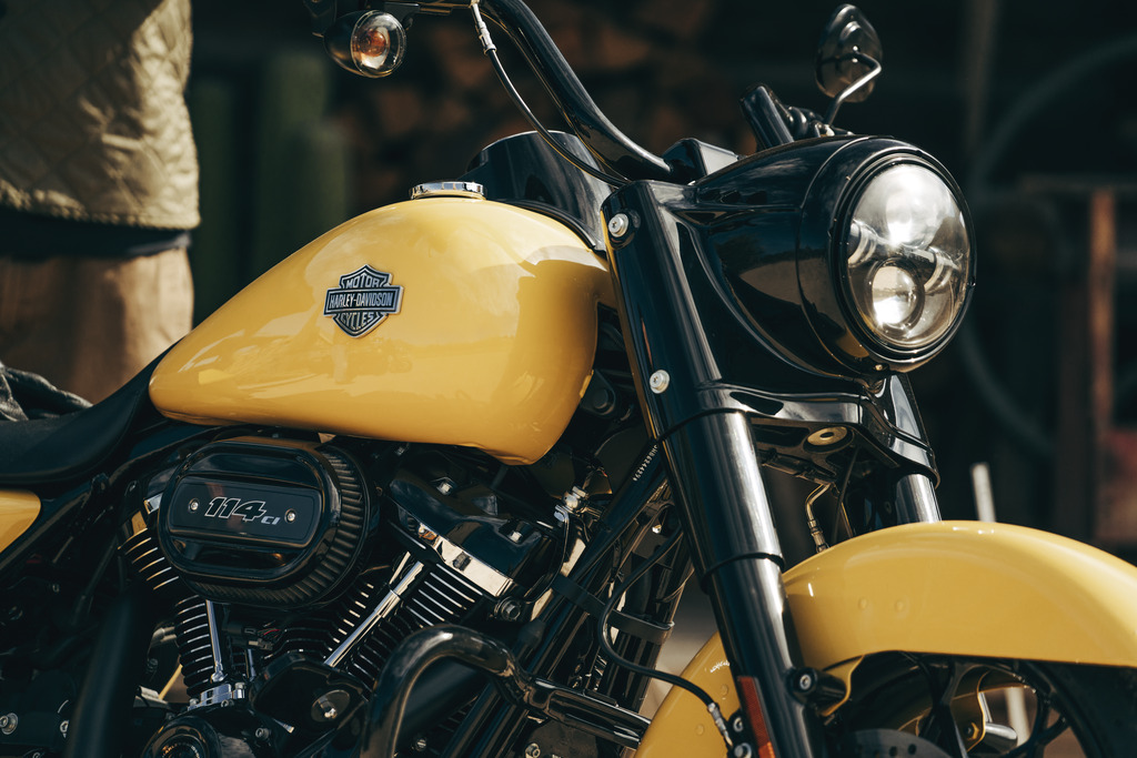 Used Harley-Davidson motorcycle closeup